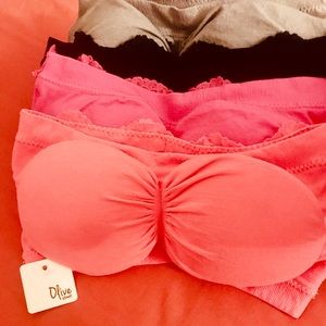 Bundle of 4 Olive Street Bandeau Bra’s